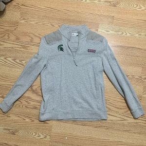 Vineyard Vines - Women’s Shep Shirt - Gray Michigan State - Medium- Used